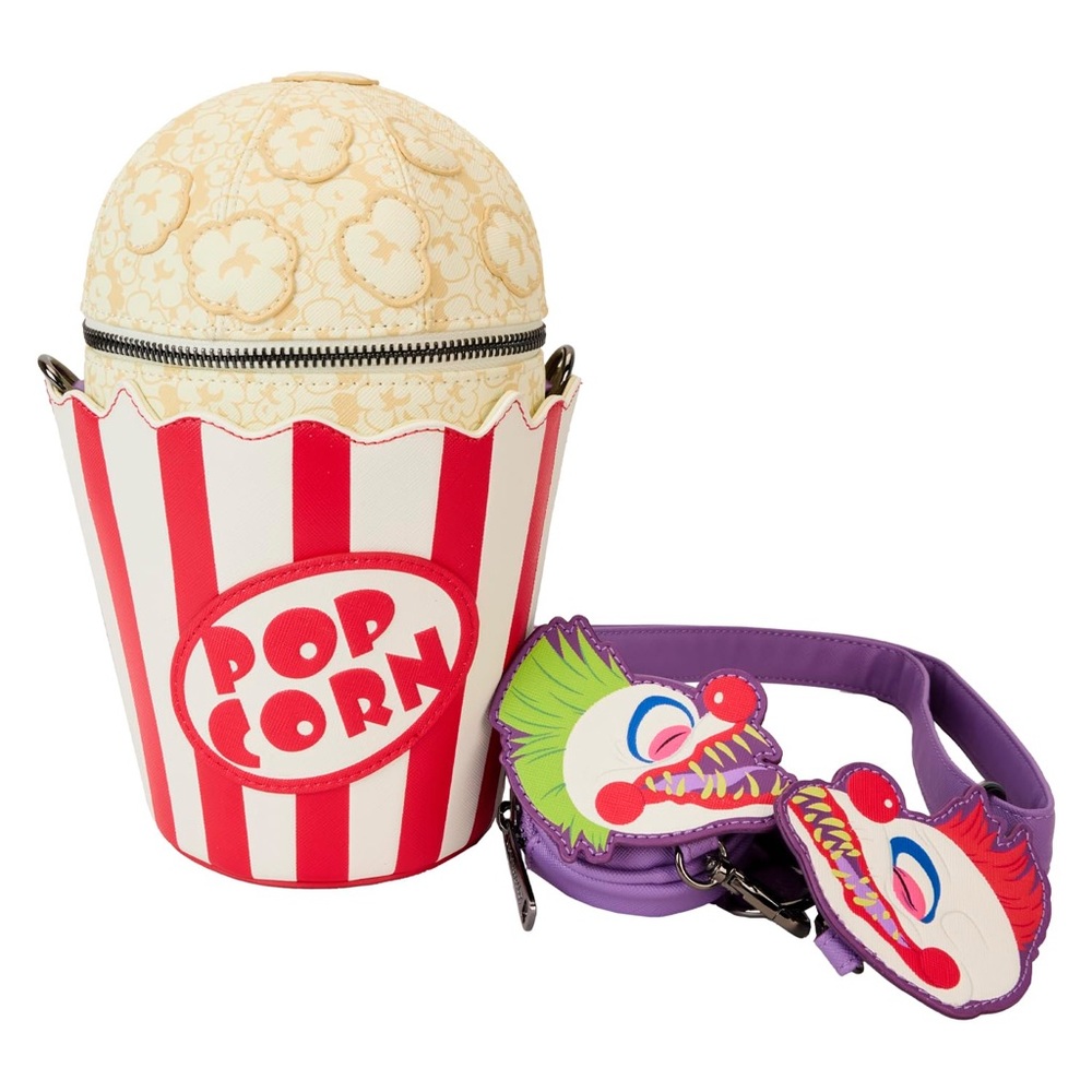 Loungefly Red and White Popcorn Crossbody Bag